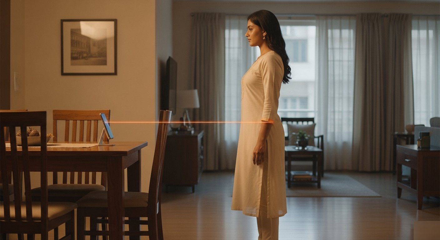 AI body scan in a modern Indian home